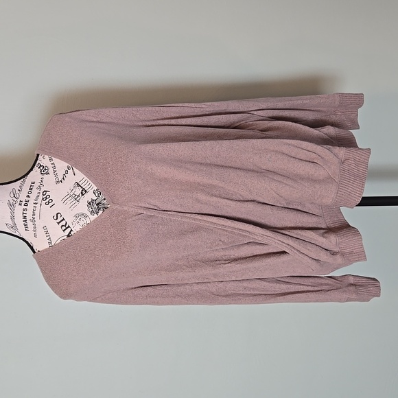 Taupe V-Neck Sweater - Picture 1 of 6